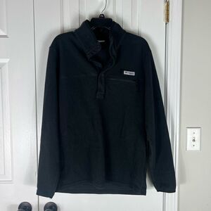 Columbia Mens Black Fleece Pullover Size Small